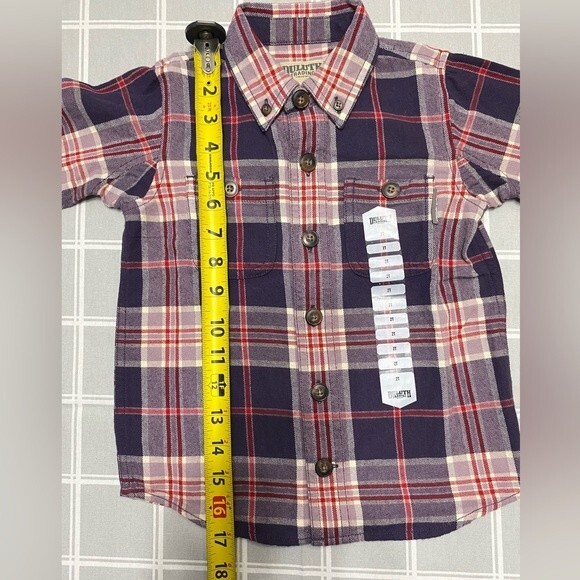 NWT Duluth Trading Girls 2T Flannel Purples - Picture 5 of 6